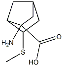 Bicyclo[2.2.1]heptane-2-carboxylic acid, 2-amino-6-(methylthio)-, radical ion(1+), (1R,2R,4S,6R)- 구조식 이미지