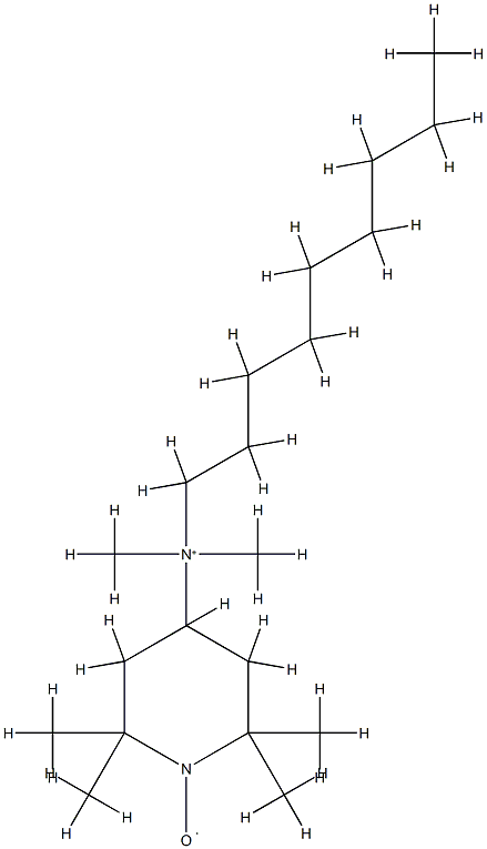 4-(N,N-dimethyl-N-nonyl)ammonium-2,2,6,6-tetramethylpiperidine-1-oxyl 구조식 이미지