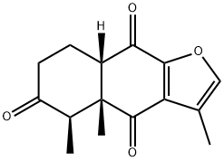 (4aR)-4a,7,8,8aβ-Tetrahydro-3,4aβ,5β-trimethylnaphtho[2,3-b]furan-4,6,9(5H)-trione 구조식 이미지