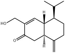 (4aS)-4aβ,5,6,7,8,8aα-Hexahydro-3-hydroxymethyl-5β-isopropyl-8-methylenenaphthalen-2(1H)-one Structure