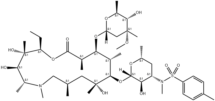 3'-N-DesMethyl-3'-N-tosyl아지스로마이신 구조식 이미지