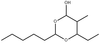 1,3-Dioxan-4-ol,6-ethyl-5-methyl-2-pentyl-(9CI) 구조식 이미지