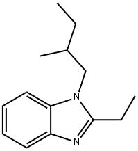 1H-Benzimidazole,2-ethyl-1-(2-methylbutyl)-(9CI) 구조식 이미지
