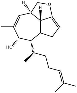 (5S)-5β-[(R)-1,5-Dimethyl-4-hexenyl]-4,5,6,6aβ,8aα,8bα-hexahydro-2H-azuleno[1,8-bc]furan-6β-ol 구조식 이미지