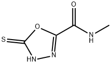 1,3,4-Oxadiazole-2-carboxamide,4,5-dihydro-N-methyl-5-thioxo-(9CI) 구조식 이미지