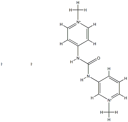 (3,4-bispyridinium-1,1-dimethyl)urea diiodide 구조식 이미지