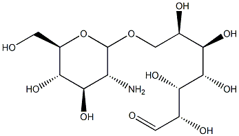 7-O-(2-amino-2-deoxyglucopyranosyl)heptose Structure