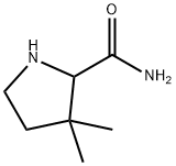 2-피롤리딘카르복사미드,3,3-디메틸-(9CI) 구조식 이미지