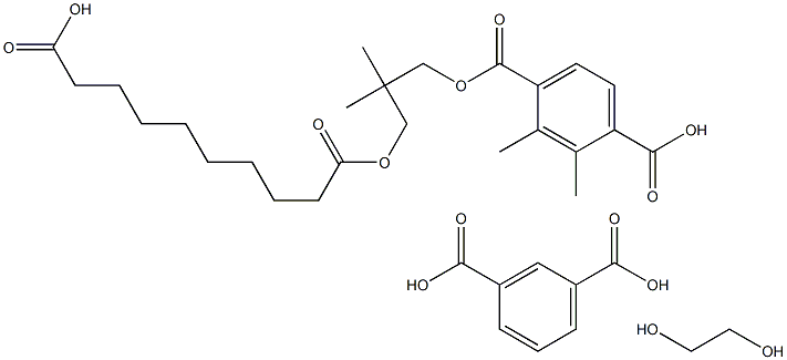 1,3-벤젠디카르복실산,데칸디오산중합체,디메틸1,4-벤젠디카르복실레이트,2,2-디메틸-1,3-프로판디올및1,2-에탄디올 구조식 이미지