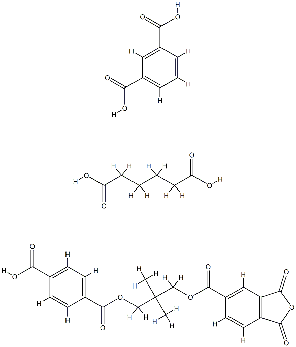 1,3-벤젠디카르복실산,1,4-벤젠디카르복실산,1,3-디히드로-1,3-디옥소-5-이소벤조푸란카르복실산,2,2-디메틸-1,3-프로판디올및헥산디오산과의중합체 구조식 이미지