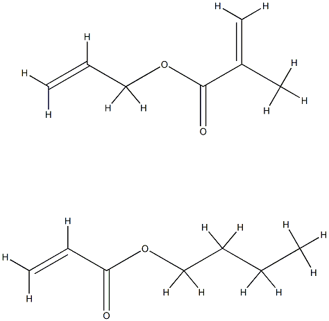 2-프로펜산,2-메틸-,2-프로페닐에스테르,부틸2-프로페노에이트중합체 구조식 이미지