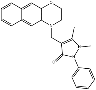 1-phenyl-2,3-dimethyl-4-naphthalanmorpholinomethylpyrazolin-5-one 구조식 이미지