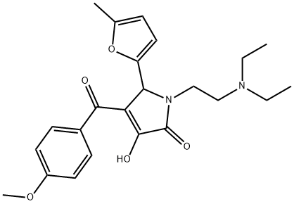 1-[2-(diethylamino)ethyl]-3-hydroxy-4-(4-methoxybenzoyl)-5-(5-methyl-2-furyl)-1,5-dihydro-2H-pyrrol-2-one Structure