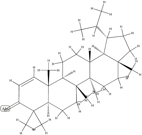 (+)-Lupa-1-ene-3-one Structure