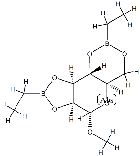 Methyl 2-O,3-O:4-O,6-O-bis(ethylboranediyl)-α-D-mannopyranoside Structure