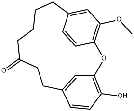 4-Hydroxy-17-methoxy-2-oxatricyclo[13.2.2.13,7]icosa-1(17),3,5,7(20),15,18-hexene-10-one 구조식 이미지