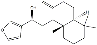 15,16-Epoxy-12R-hydroxylabda-8(17),13(16),14-triene 구조식 이미지