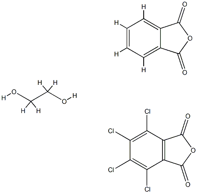1,3-Isobenzofurandione, 4,5,6,7-tetrachloro-, polymer with 1,2-ethanediol and 1,3-isobenzofurandione 구조식 이미지