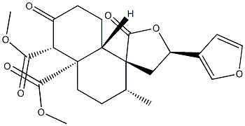 (2'R,3R,4'aS,5R,5'S,8'aR)-5-(3-Furyl)-2'-methyl-2,6'-dioxospiro[tetrahydrofuran-3,1'-decalin]-4'a,5'-dicarboxylic acid dimethyl ester Structure