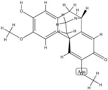 (9α,13α)-5,6,8,14-Tetradehydro-2-hydroxy-3,6-dimethoxymorphinan-7-one Structure