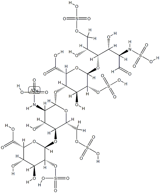 Heparin derived Tetrasaccharide MW1200 Da Structure