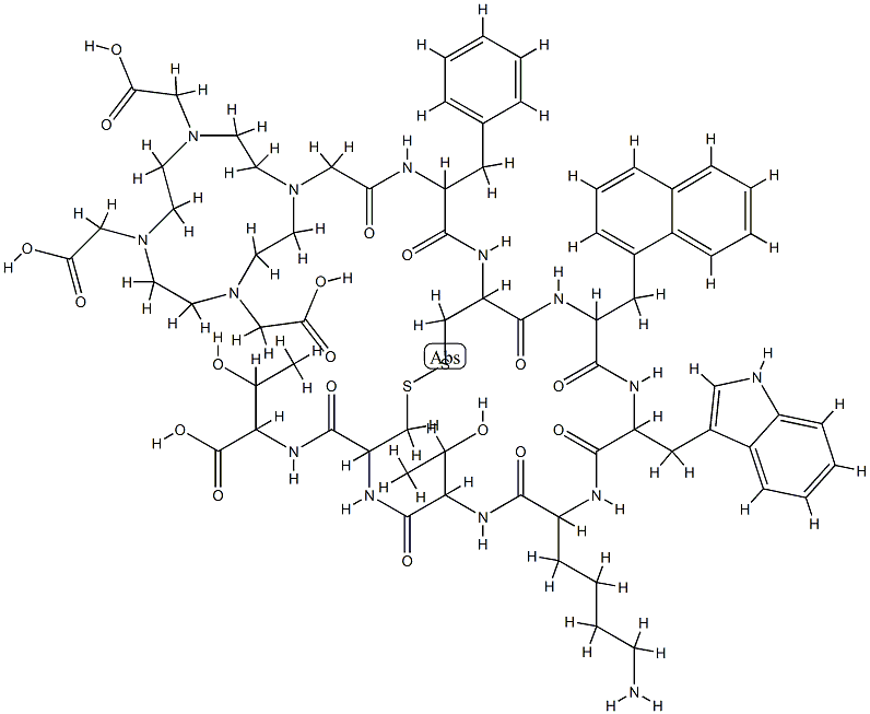 DOTA-NOC, DOTA-[Nal3]-octreotide 구조식 이미지