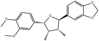 5-[(2R)-5α-(3,4-Dimethoxyphenyl)tetrahydro-3α,4α-dimethylfuran-2β-yl]-1,3-benzodioxole 구조식 이미지