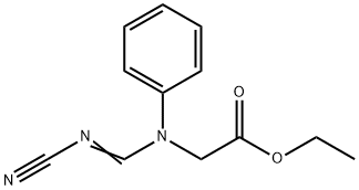 N-ETHOXYCARBONYLMETHYL-N’-CYANO-N-PHENYLFORMAMIDINE Structure