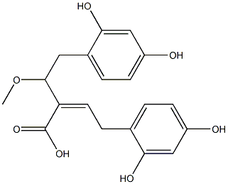 α-[2-(2,4-Dihydroxyphenyl)ethylidene]-2,4-dihydroxy-β-methoxybenzenebutanoic acid 구조식 이미지