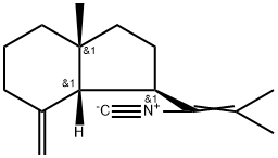 (1R,7aα)-Octahydro-1α-(1-isocyano-2-methyl-1-propenyl)-3aα-methyl-7-methylene-1H-indene 구조식 이미지