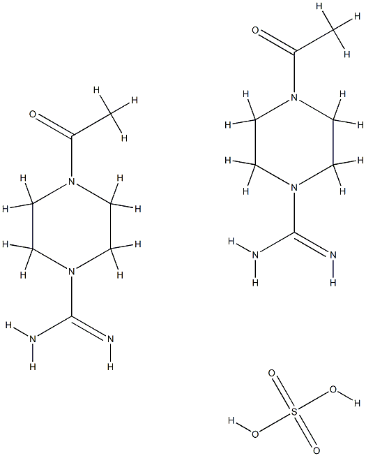 4-acetylpiperazine-1-carboxamidine hemisulfate salt Structure