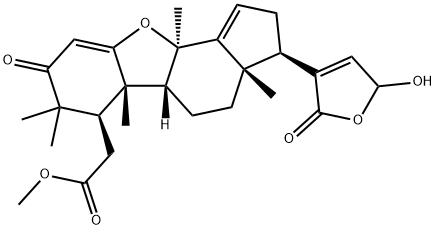 (10α,13α,17α)-21,23-Epoxy-23-hydroxy-2,2,8-trimethyl-3,21-dioxo-B,24-dinor-6-oxachola-4,14,20(22)-triene-1α-acetic acid methyl ester Structure