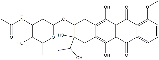 DAUNORUBICINOL, N-ACETYL- Structure