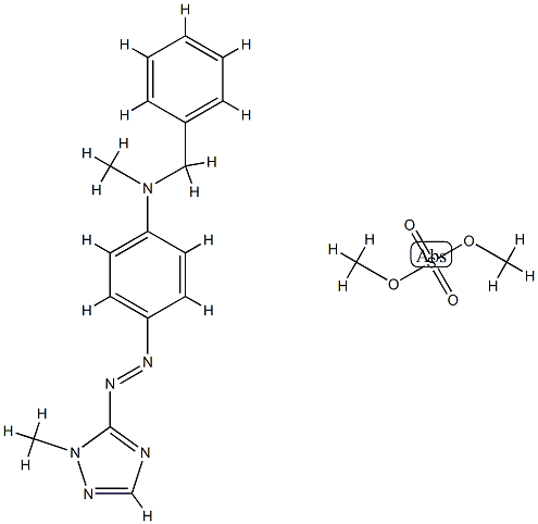 diethyl sulphate, compound with N-methyl-N-[4-[(1-methyl-1H-1,2,4-triazol-5-yl)azo]phenyl]benzylamine (1:1) Structure