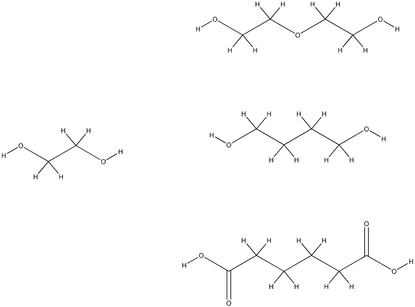 Hexanedioic acid, polymer with 1,4-butanediol, 1,2-ethanediol and 2,2-oxybisethanol Structure