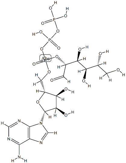 P(1)-(아데노신-5')-P(3)-(글루코스-6)트리포스페이트 구조식 이미지