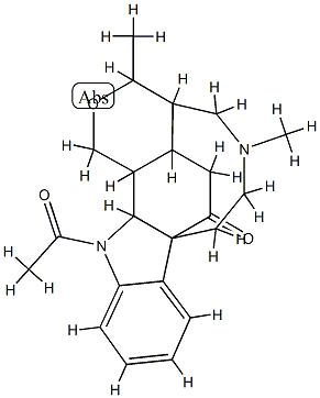 (19R)-1-Acetyl-17,19-epoxy-4-methyl-3,4-secocuran-3-one 구조식 이미지