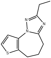 4H-Thieno[2,3-f][1,2,4]triazolo[1,5-a]azepine,2-ethyl-5,6-dihydro-(9CI) 구조식 이미지