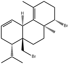 (1S)-1,2,3,4bβ,7,8,8a,9,10,10a-Decahydro-1β-bromo-8aα-(bromomethyl)-4,10aβ-dimethyl-8β-(1-methylethyl)phenanthrene 구조식 이미지