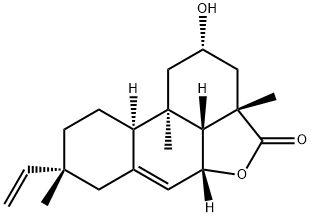 (2S)-8α-Vinyl-1,2,3,3a,5aβ,7,8,9,10,10aα,10b,10cβ-dodecahydro-2-hydroxy-3aβ,8,10bα-trimethyl-4H-phenanthro[10,1-bc]furan-4-one 구조식 이미지