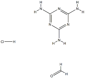 1,3,5-트리아진-2,4,6-트리아민,포름알데히드중합체,염산염 구조식 이미지