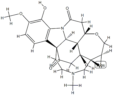 21α,22α-Epoxy-21,22-dihydro-4,14-dihydroxy-3-methoxy-19-methyl-16,19-secostrychnidine-10,16-dione Structure
