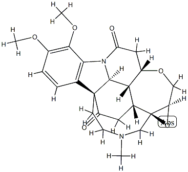 21α,22α-Epoxy-21,22-dihydro-3,4-dimethoxy-19-methyl-16,19-secostrychnidine-10,16-dione Structure