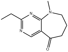 5H-Pyrimido[4,5-b]azepin-5-one,2-ethyl-6,7,8,9-tetrahydro-9-methyl-(9CI) 구조식 이미지