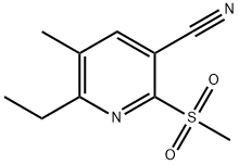 3-Pyridinecarbonitrile,6-ethyl-5-methyl-2-(methylsulfonyl)-(9CI) 구조식 이미지