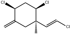 (1R)-2α,4α-Dichloro-1-[(E)-2-chlorovinyl]-1-methyl-5-methylenecyclohexane 구조식 이미지