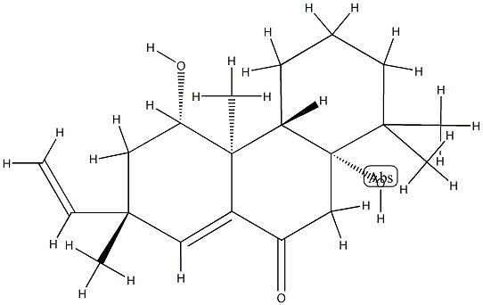 (4aS)-2,3,4,4aα,4b,5,6,7,10,10a-Decahydro-5β,10aβ-dihydroxy-1,1,4bβ,7-tetramethyl-7β-vinylphenanthren-9(1H)-one Structure