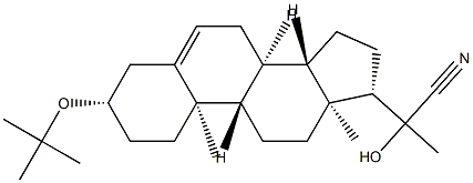 3β-(1,1-Dimethylethoxy)-20-hydroxypregn-5-ene-20-carbonitrile 구조식 이미지