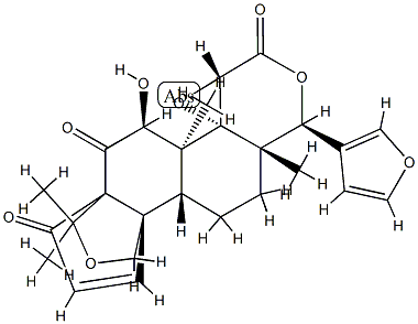 (1S,4aR)-1α-(3-Furanyl)-4b,5,9bα,10,11,11a-hexahydro-5α-hydroxy-4bβ,7,7,11aα-tetramethyl-7H,9H-9aα,6aα-propenofuro[3',4':5,6]naphth[2,1-c]oxireno[d]pyran-3,6,14(1H,3aαH)-trione 구조식 이미지