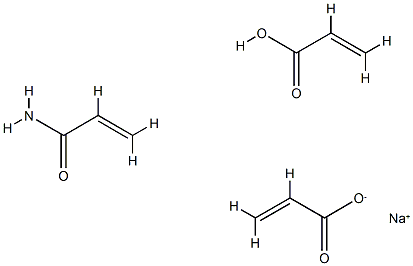 2-?Propenoic acid, polymer with 2-?propenamide and sodium 2-?propenoate (1:1) Structure